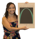 Gateway Arch - 1965 Green Digital Print