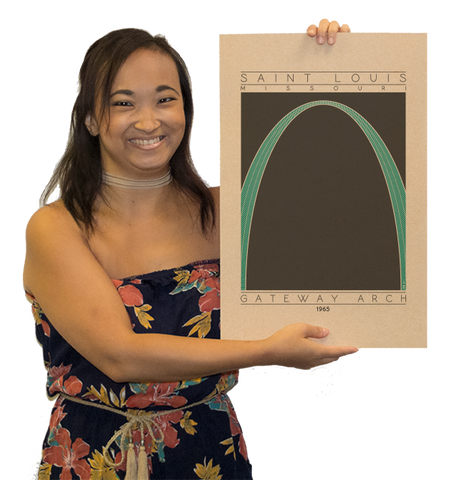 Gateway Arch - 1965 Green Digital Print