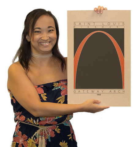 Gateway Arch - 1965 Orange Digital Print