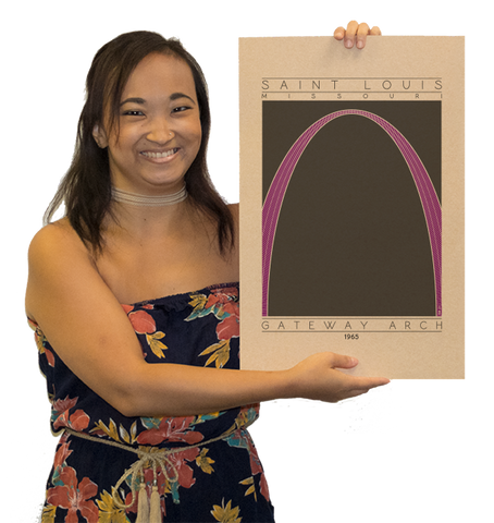 Gateway Arch - 1965 Purple Digital Print