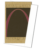 Gateway Arch - 1965 Purple Miniature Digital Print