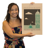 Greensburg Railroad Station - 1911 Green Digital Print