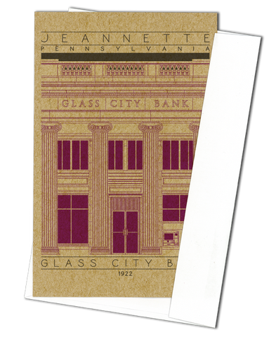 Glass City Bank - 1922 Purple Miniature Digital Print
