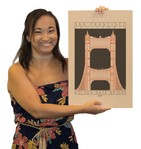 Golden Gate Bridge - 1937 Orange Digital Print