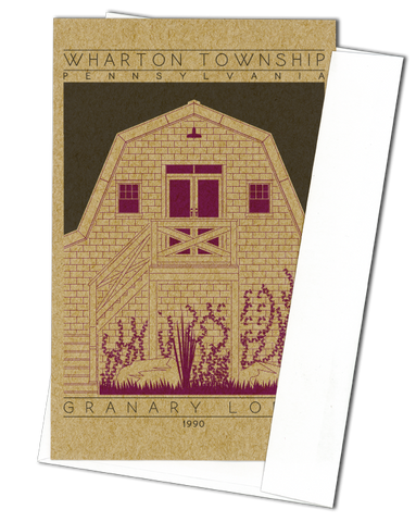 Granary Lodge - 1990 Purple Miniature Digital Print