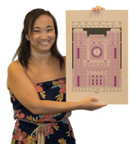 Grandview School - 1915 Purple Digital Print