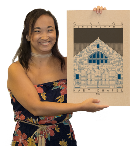 Hart Chapel - 1902 Blue Digital Print