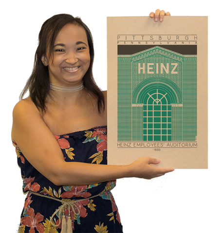 Heinz Employees' Auditorium - 1930 Green Digital Print