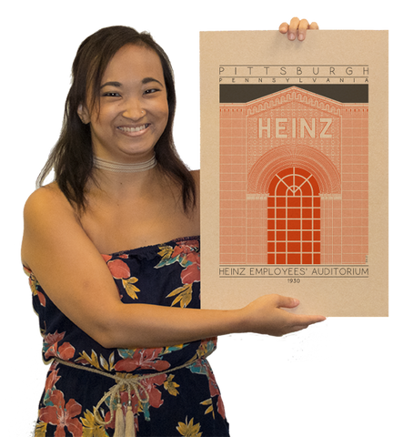 Heinz Employees' Auditorium - 1930 Orange Digital Print