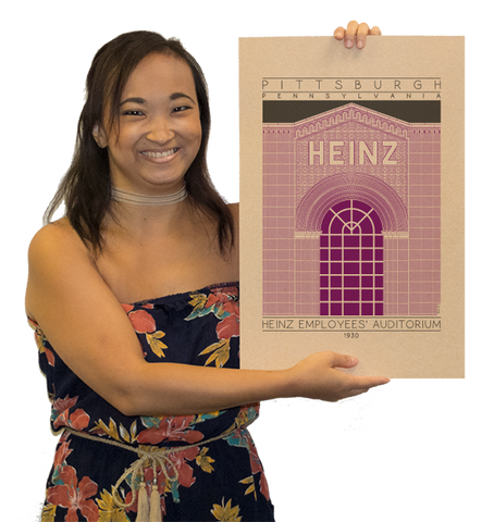 Heinz Employees' Auditorium - 1930 Purple Digital Print