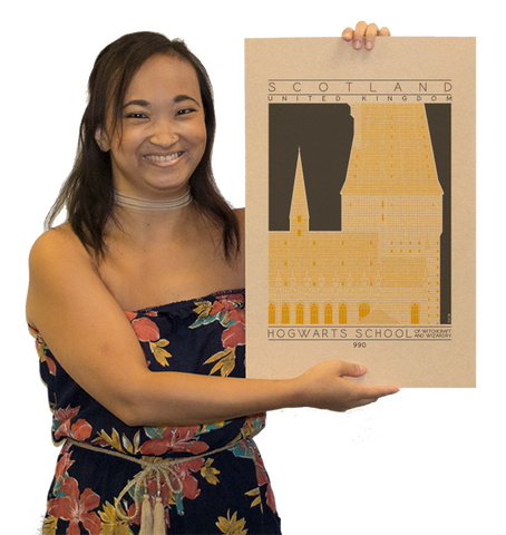 Hogwarts School of Witchcraft and Wizardry - Hufflepuff Gold Digital Print