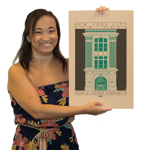 Hook & Ladder Company 8 - 1903 Green Digital Print