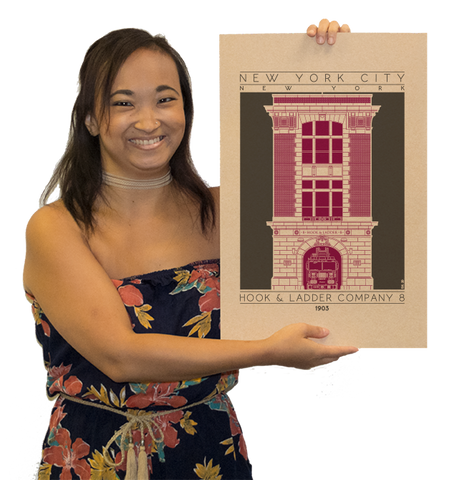 Hook & Ladder Company 8 - 1903 Purple Digital Print