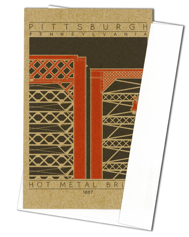 Hot Metal Bridge - 1887 Orange Miniature Digital Print