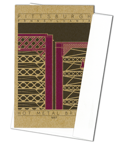 Hot Metal Bridge - 1887 Purple Miniature Digital Print