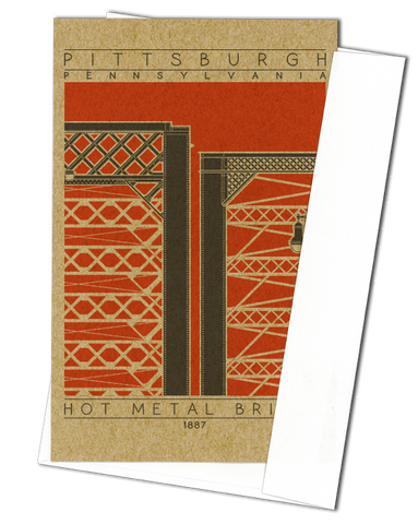 Hot Metal Bridge - 1887 Orange Sky Miniature Digital Print