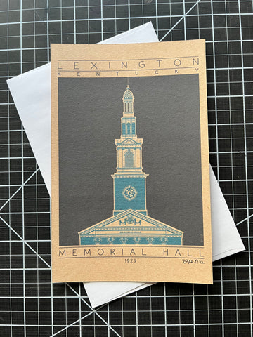 Memorial Hall - 1929 Blue Miniature Digital Print