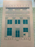 Glass City Bank - 1922 Green Digital Print
