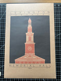 Memorial Hall - 1929 Orange Digital Print