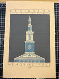 Memorial Hall - 1929 Blue Digital Print