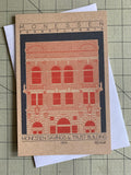 Monessen Savings & Trust Building - 1905 Orange Miniature Digital Print