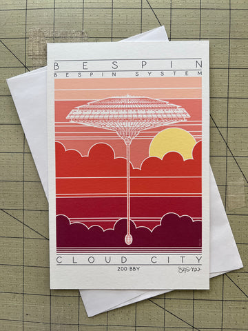 Cloud City - 200 BBY Sunset Miniature Digital Print