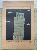 Leaning Tower of Pisa - 1372 Green Digital Print
