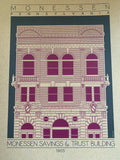 Monessen Savings & Trust Building - 1905 Purple Digital Print