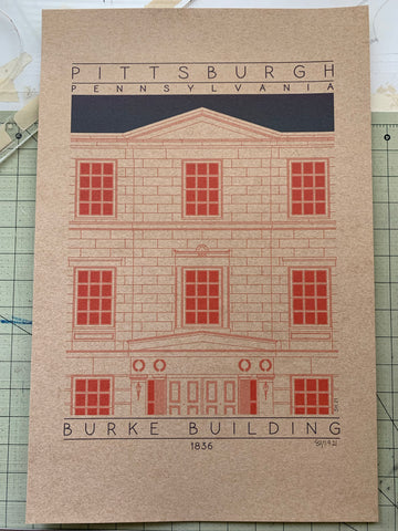 Burke Building - 1836 Orange Digital Print
