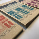 Wilkinsburg Pennsylvania Railroad Station - 1916 Orange Miniature Digital Print