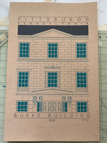 Burke Building - 1836 Green Digital Print
