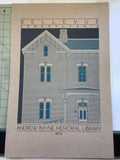 Andrew Bayne Memorial Library - 1875 Green Digital Print