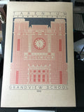 Grandview School - 1915 Orange Digital Print