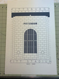 Pitt Stadium - 1925 - 1999 Black Digital Print