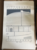 Civic Arena - 1961 - 2012 Black Digital Print