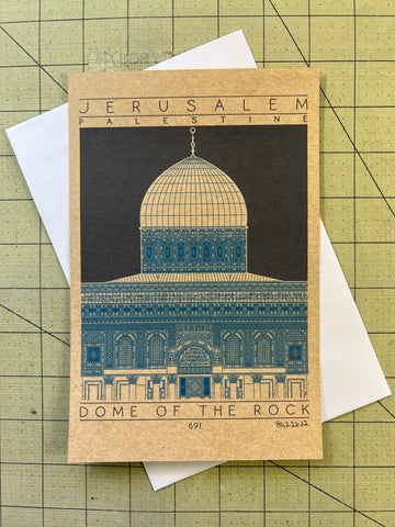 Dome of the Rock - 691 Blue Miniature Digital Print