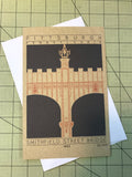 Smithfield Street Bridge - 1883 Orange Miniature Digital Print