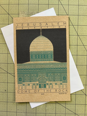 Dome of the Rock - 691 Green Miniature Digital Print