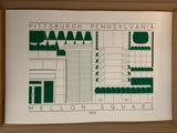 Mellon Square - 1955 Green Screenprint