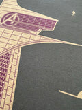 Avengers Tower - 2012 Purple Digital Print
