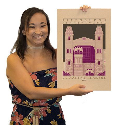 Duquesne Incline - 1877 Purple Digital Print