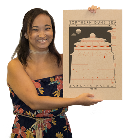 Jabba's Palace - ~700 BBY Orange Digital Print