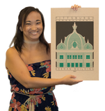 Keenan Building - 1907 Green Digital Print