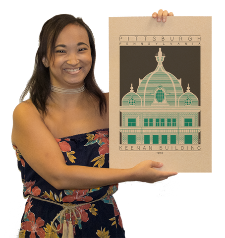 Keenan Building - 1907 Green Digital Print