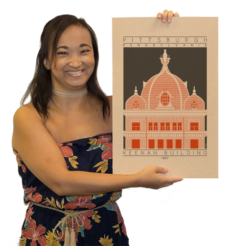 Keenan Building - 1907 Orange Digital Print