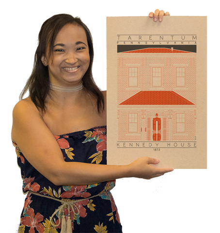 Kennedy House - 1873 Orange Digital Print