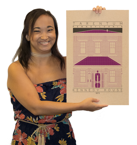 Kennedy House - 1873 Purple Digital Print