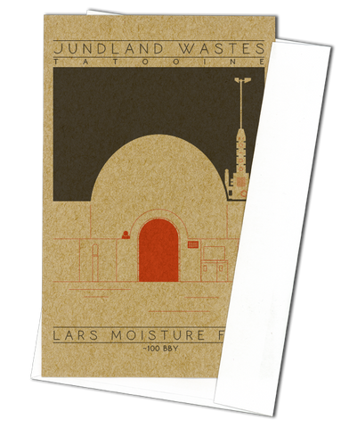 Lars Moisture Farm - ~100 BBY Orange Miniature Digital Print