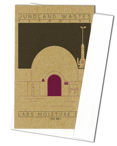 Lars Moisture Farm - ~100 BBY Purple Miniature Digital Print