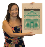 Lawrenceville Carnegie Library - 1898 Green Digital Print